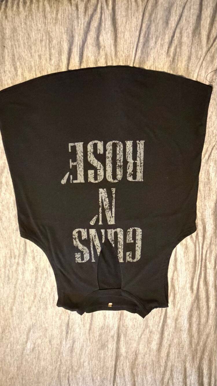Guns N' Roses Black Cut-Out Slouchy Tank Top